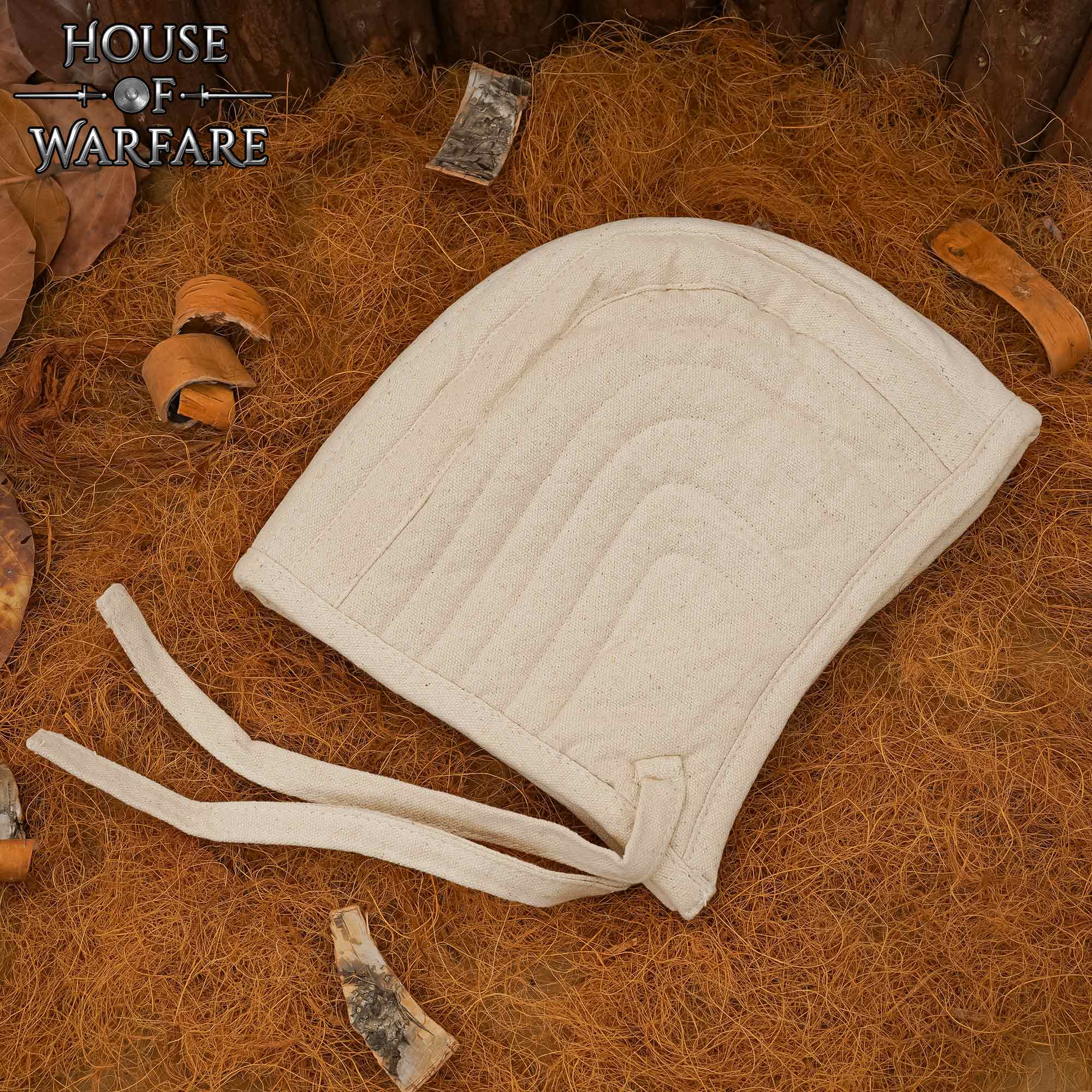 Gorro de Armar de Algodón Acolchado - Forro de Casco Medieval - Acolchado de Lona Natural - Image 6