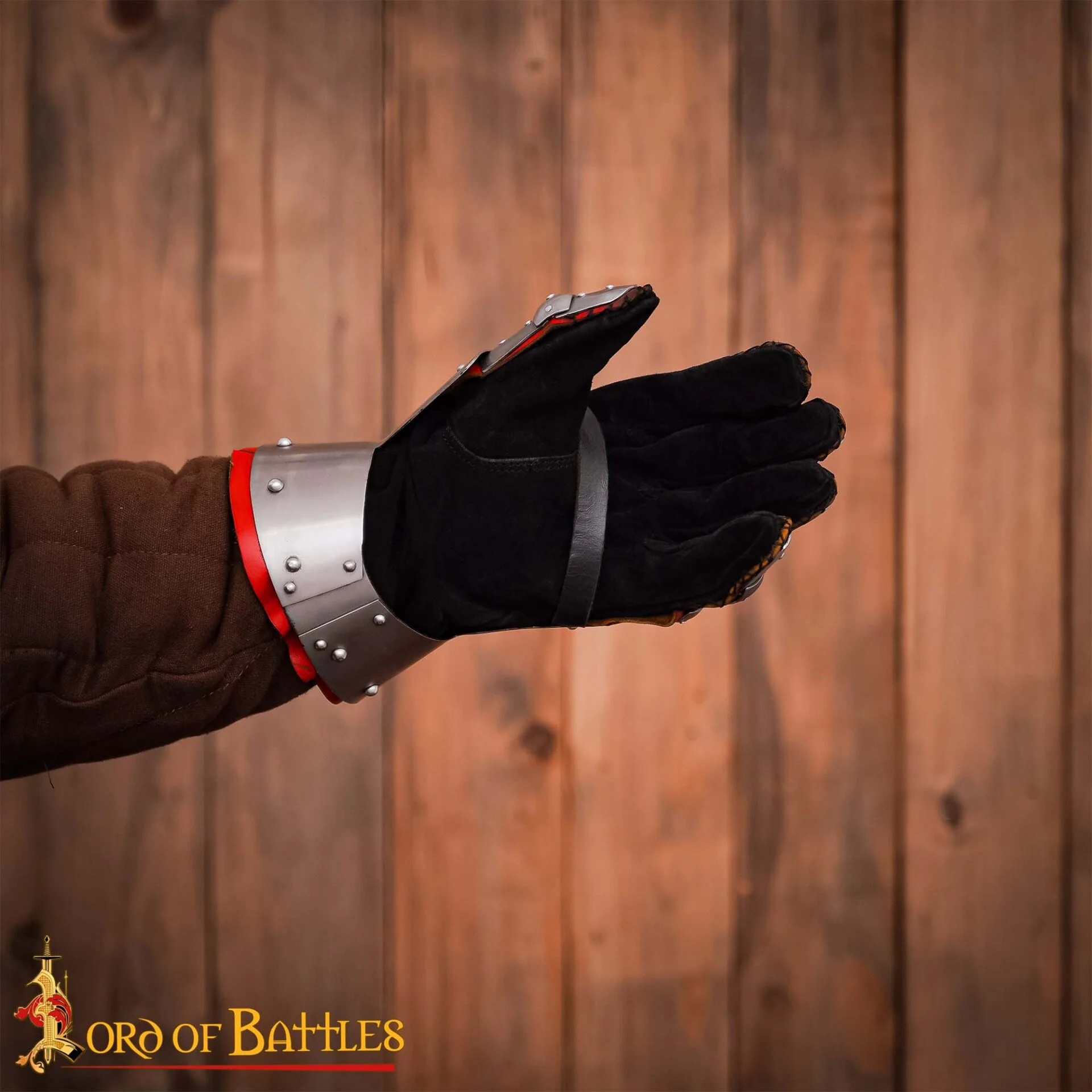Guantes Medievales de Acero con Cuero Auténtico - Image 6