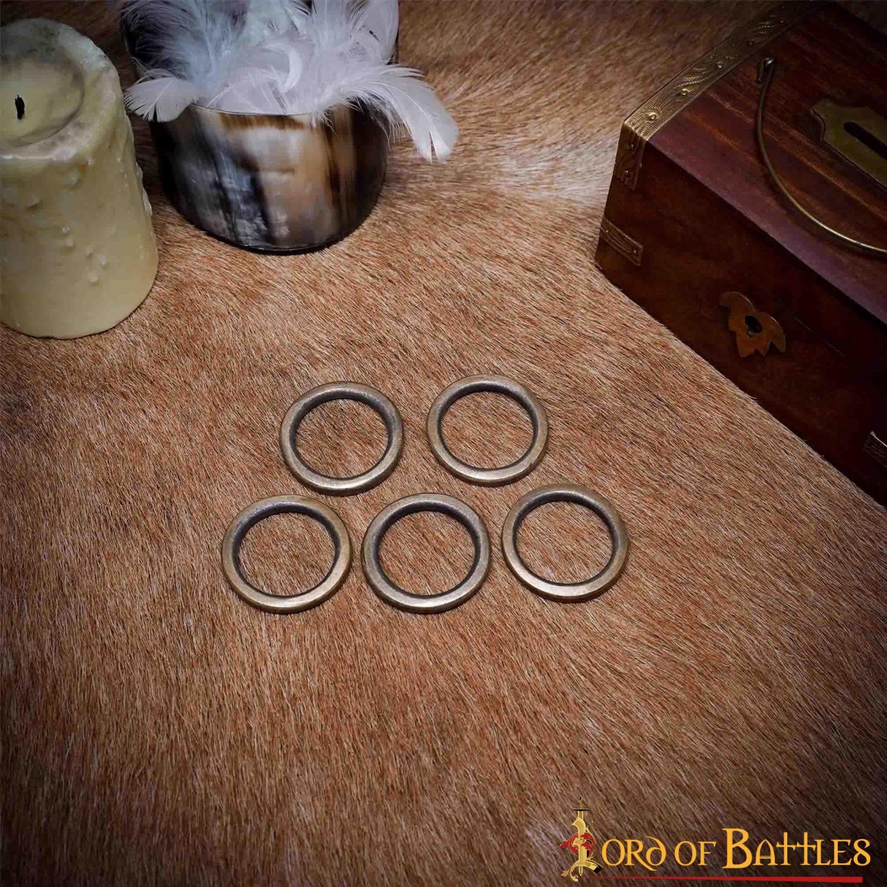 Hebilla Anillo Latón Antiguo Lazo Cinturón Accesorio Funcional Juego de 5 Piezas - Image 7