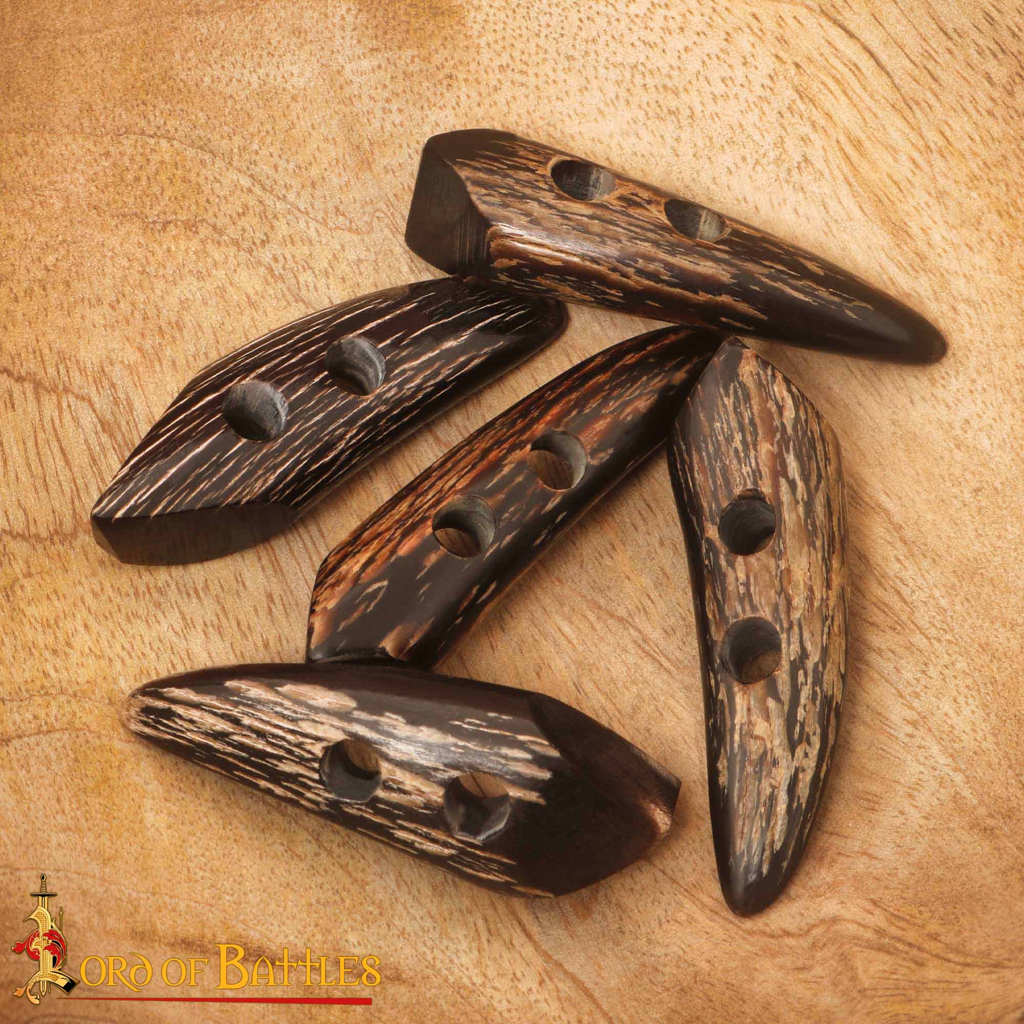 Juego de Aldabas de Cuerno de Buey de Bordes Afilados - 5 Piezas - Cierres Artesanales de 2 Pulgadas con Acabado Rugoso Natural - Image 5