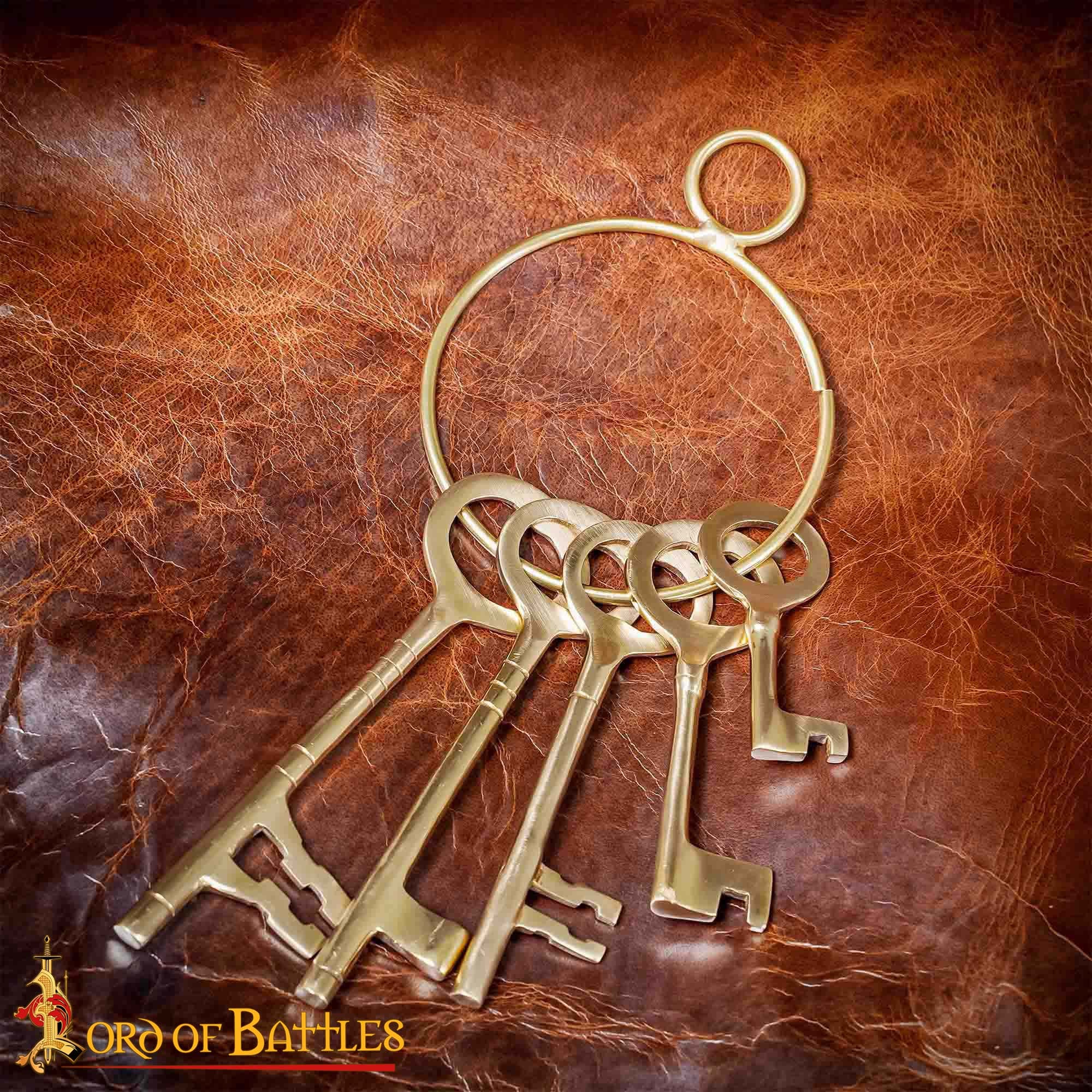 Juego de Llaves Medievales de Latón para Mazmorras - Réplica Histórica de 5 Piezas para Decoración Pirata y Salas de Escape - Image 15