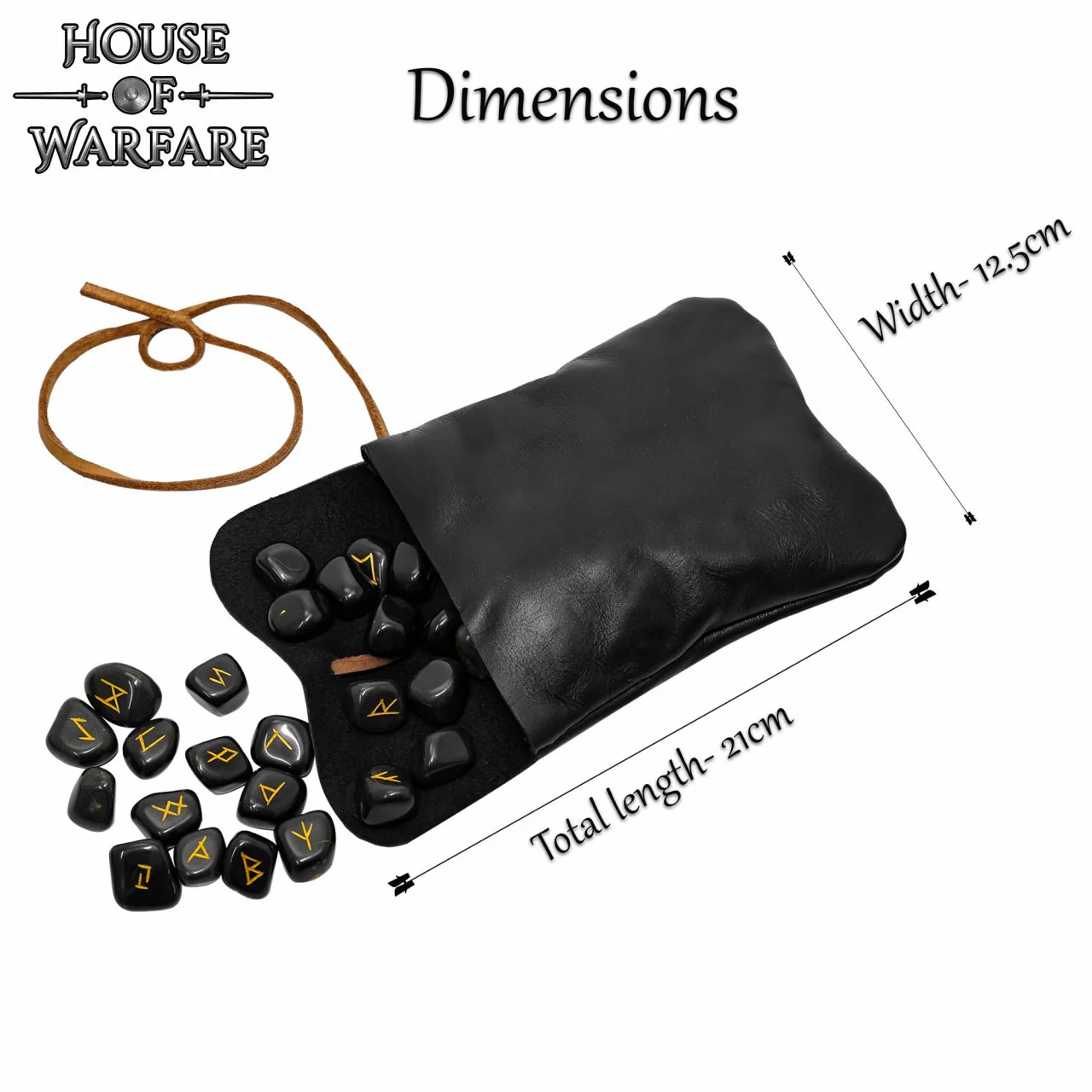 Juego de Piedras Rúnicas Vikingas con Estuche de Cuero Negro - Adivinación y Estrategia Nórdica - Image 21