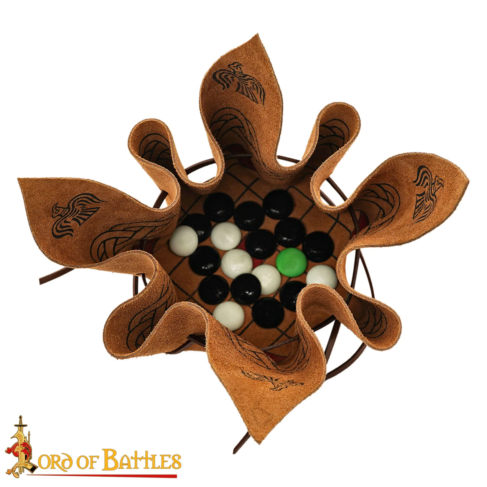 Juego Hnefatafl Vikingo del Siglo X - Edición de Viaje de Cuero Hecho a Mano - Image 11