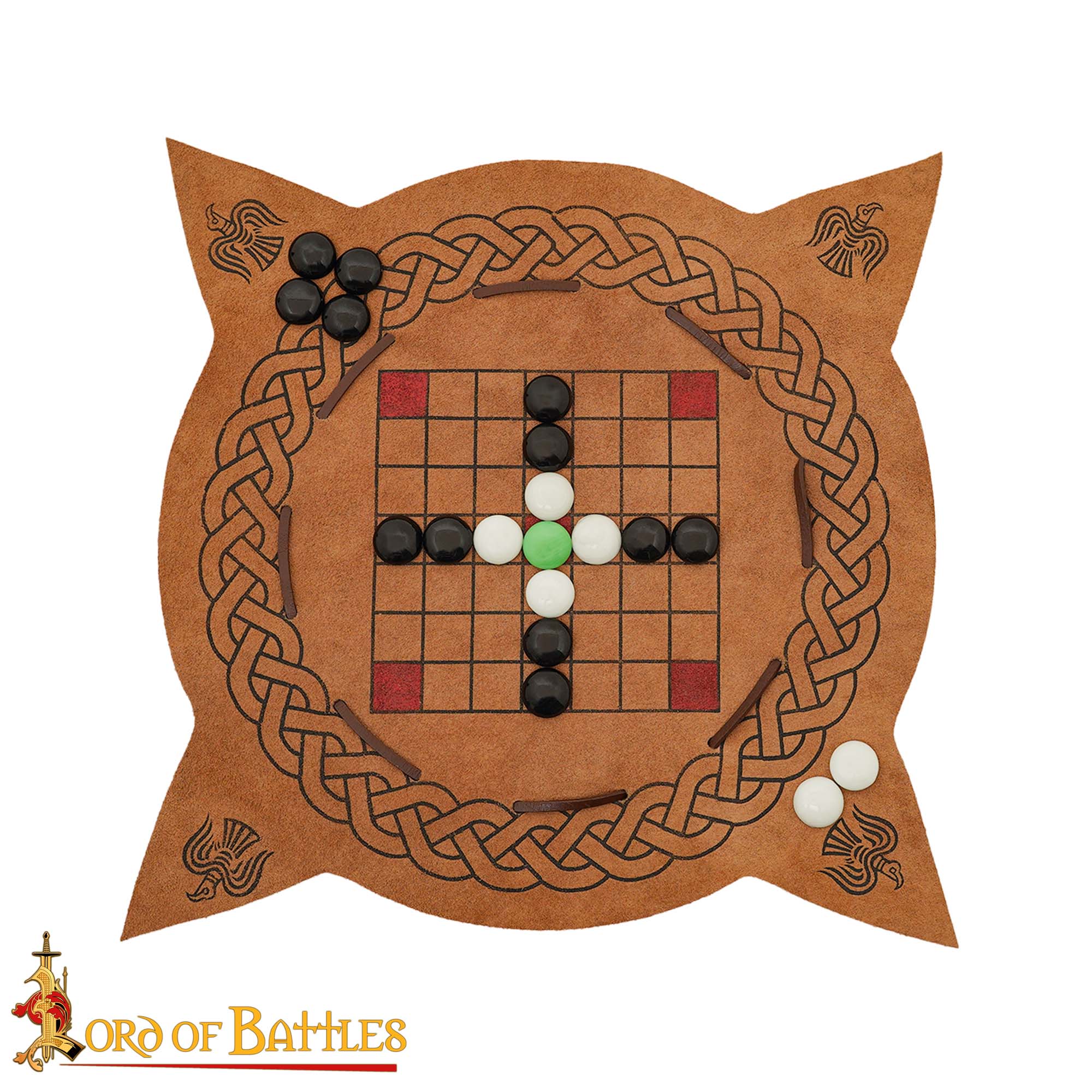 Juego Hnefatafl Vikingo del Siglo X - Edición de Viaje de Cuero Hecho a Mano - Image 12