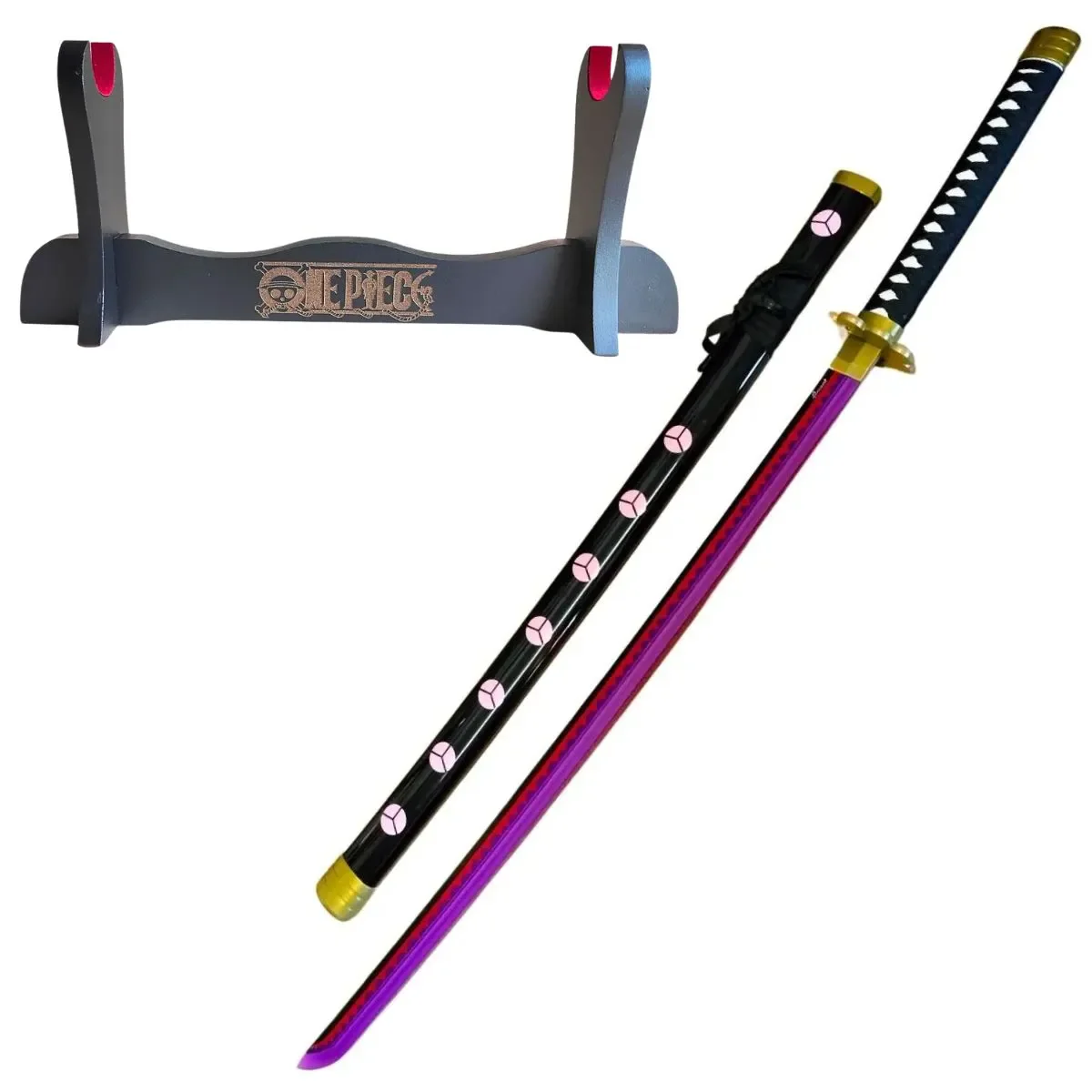 Katana Sushui de Zoro Negra de One Piece de bambú con luces Led - Image 5
