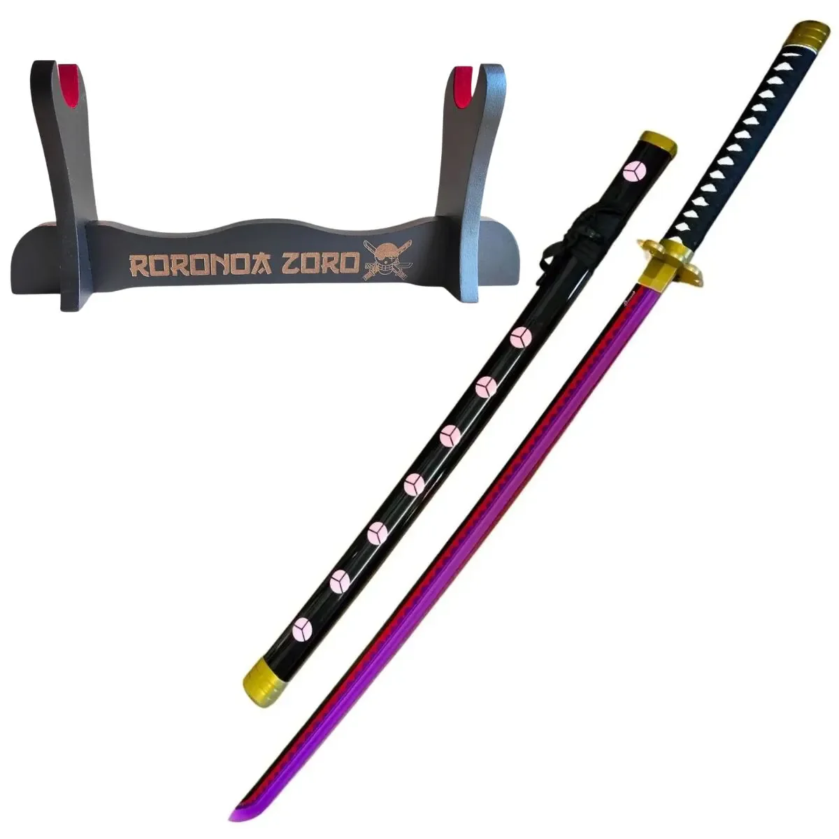 Katana Sushui de Zoro Negra de One Piece de bambú con luces Led - Image 6