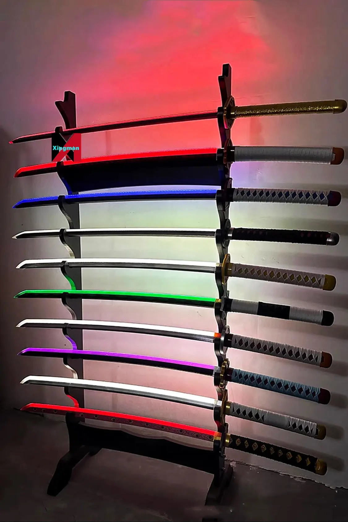 Katana Sushui de Zoro Negra de One Piece de bambú con luces Led - Image 10
