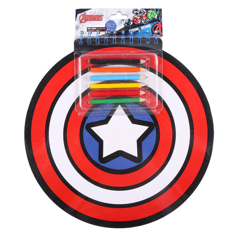 Libreta Colores Capitan America Marvel