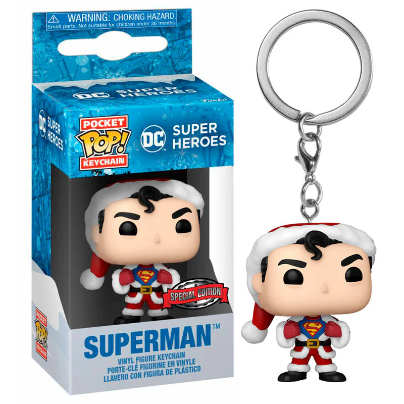 Llavero Pocket Pop Dc Comics Holiday Superman Exclusive - Image 3