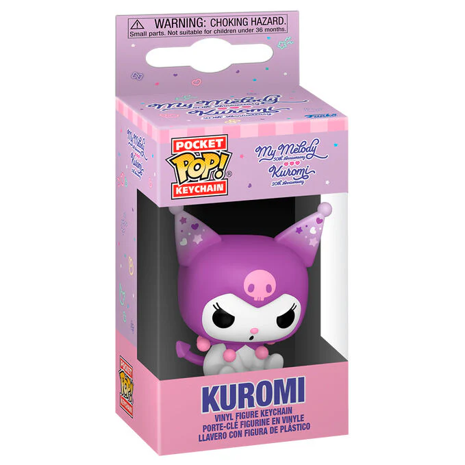 Llavero Pocket Pop Hello Kitty 20Th Anniversary Kuromi Grumpy