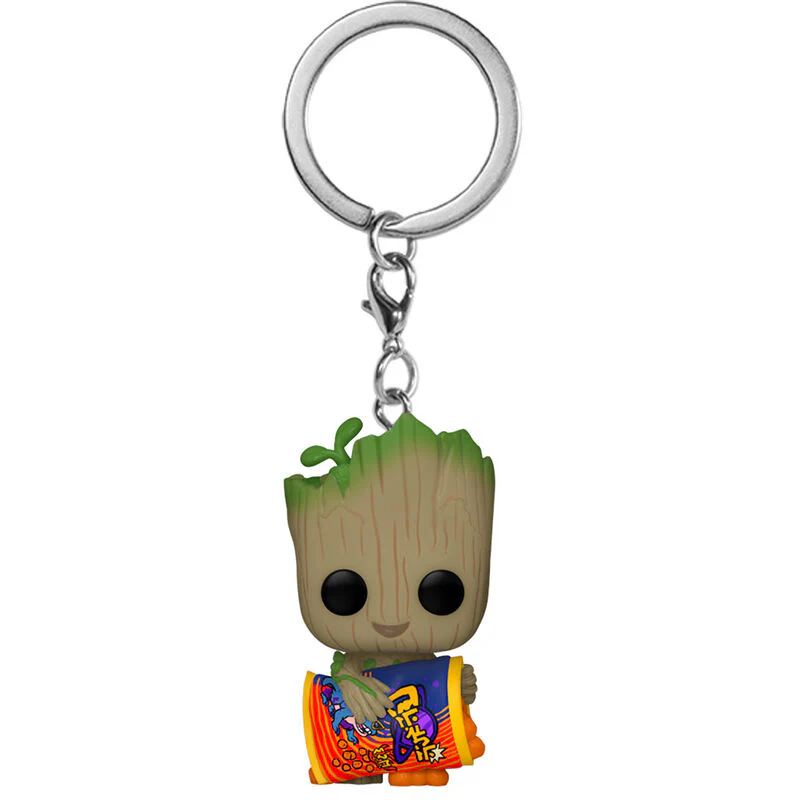 Llavero Pocket Pop Marvel I Am Groot - Groot With Cheese Puffs - Image 2