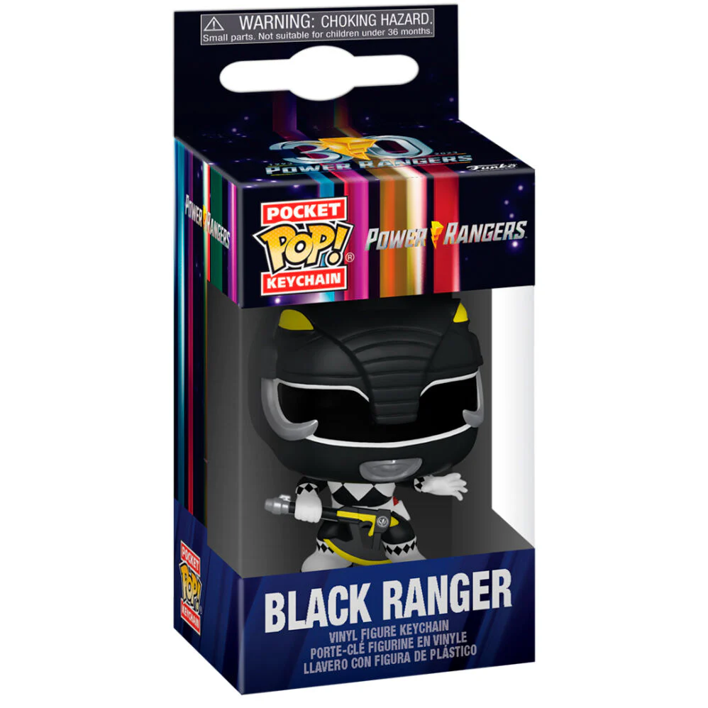 Llavero Pocket Pop Power Rangers 30Th Anniversary Black Ranger - Image 2