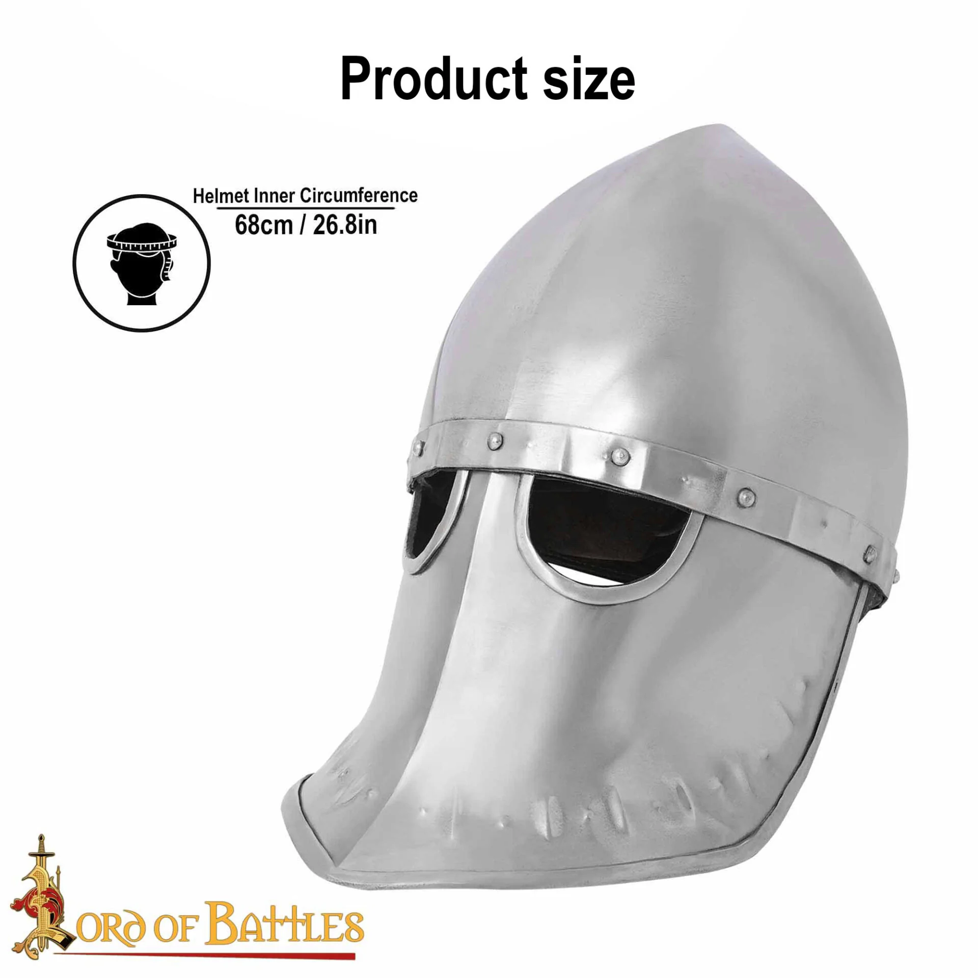 Medieval Italo - Casco Normando de Acero Calibre 16 - Image 3