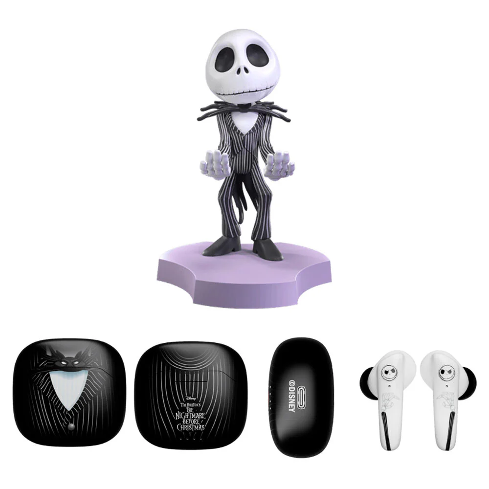Mini Cable Guy + Auriculares Inalambricos Jack Pesadilla Antes De Navidad Disney