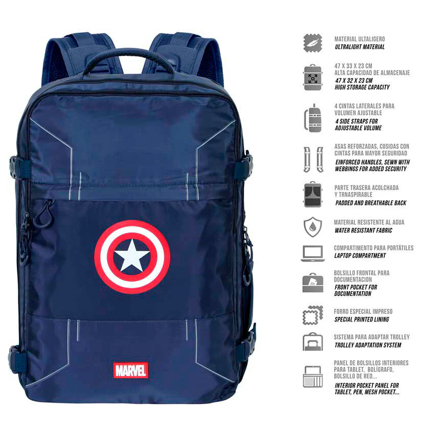 Mochila Capitan America Marvel 49Cm - Image 2