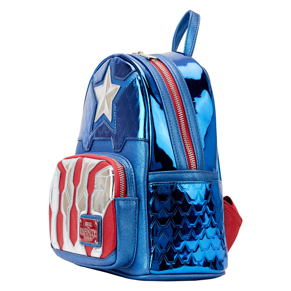 Mochila Metallic Capitan America Marvel Loungefly 26Cm - Image 4