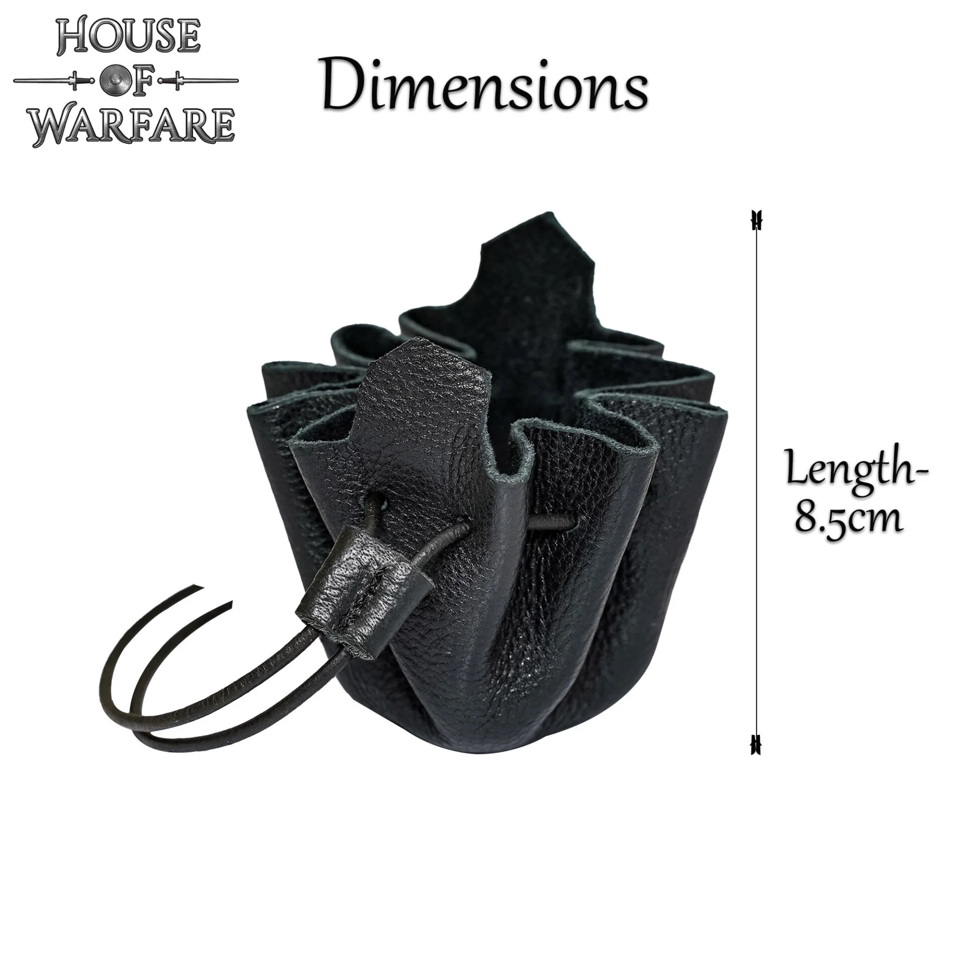 Monedero Pequeño de Cuero - Bolsita Artesanal Negra con Cordón para Monedas, Dados, Joyas - Image 15