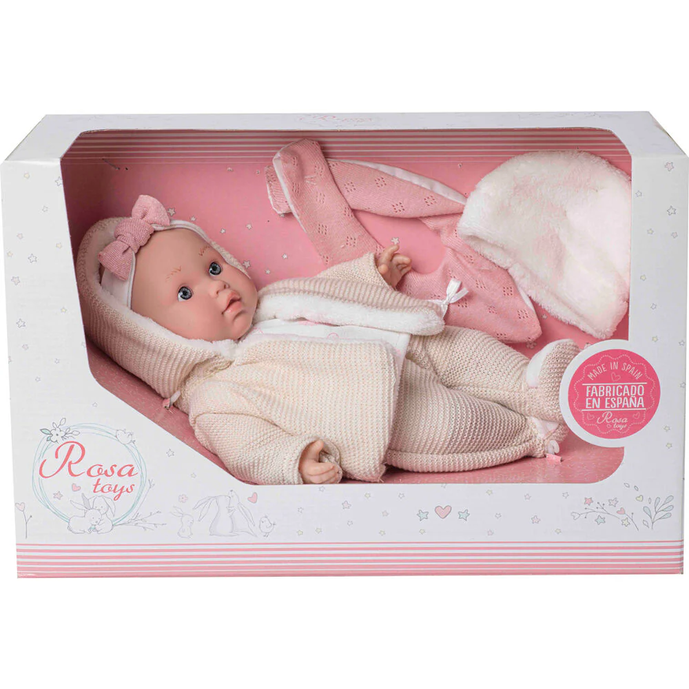 Muñeca Bebe Lara Lloron Babero Y Gorro - Image 2