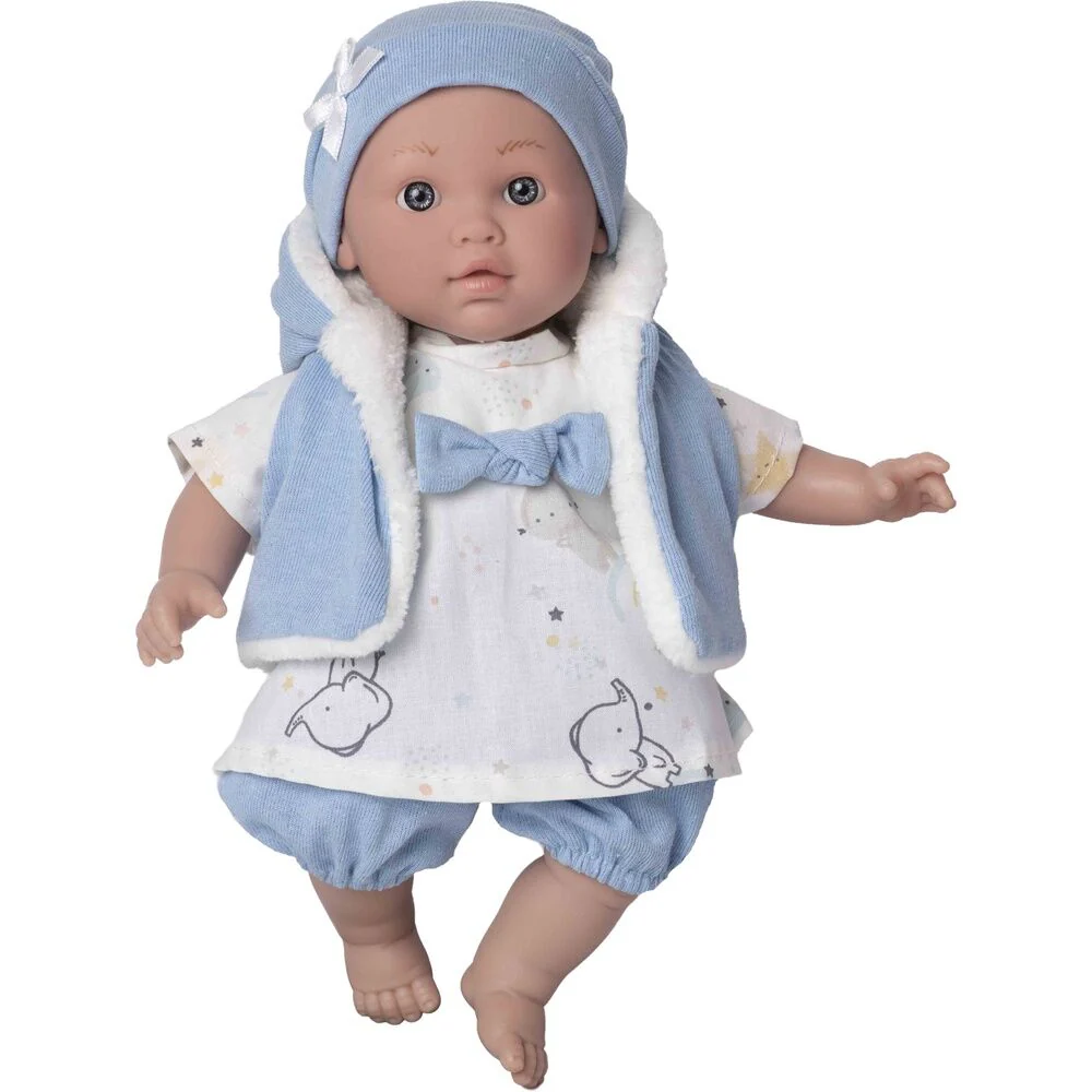 Muñeca Bebe Lara Lloron Chaleco Azul