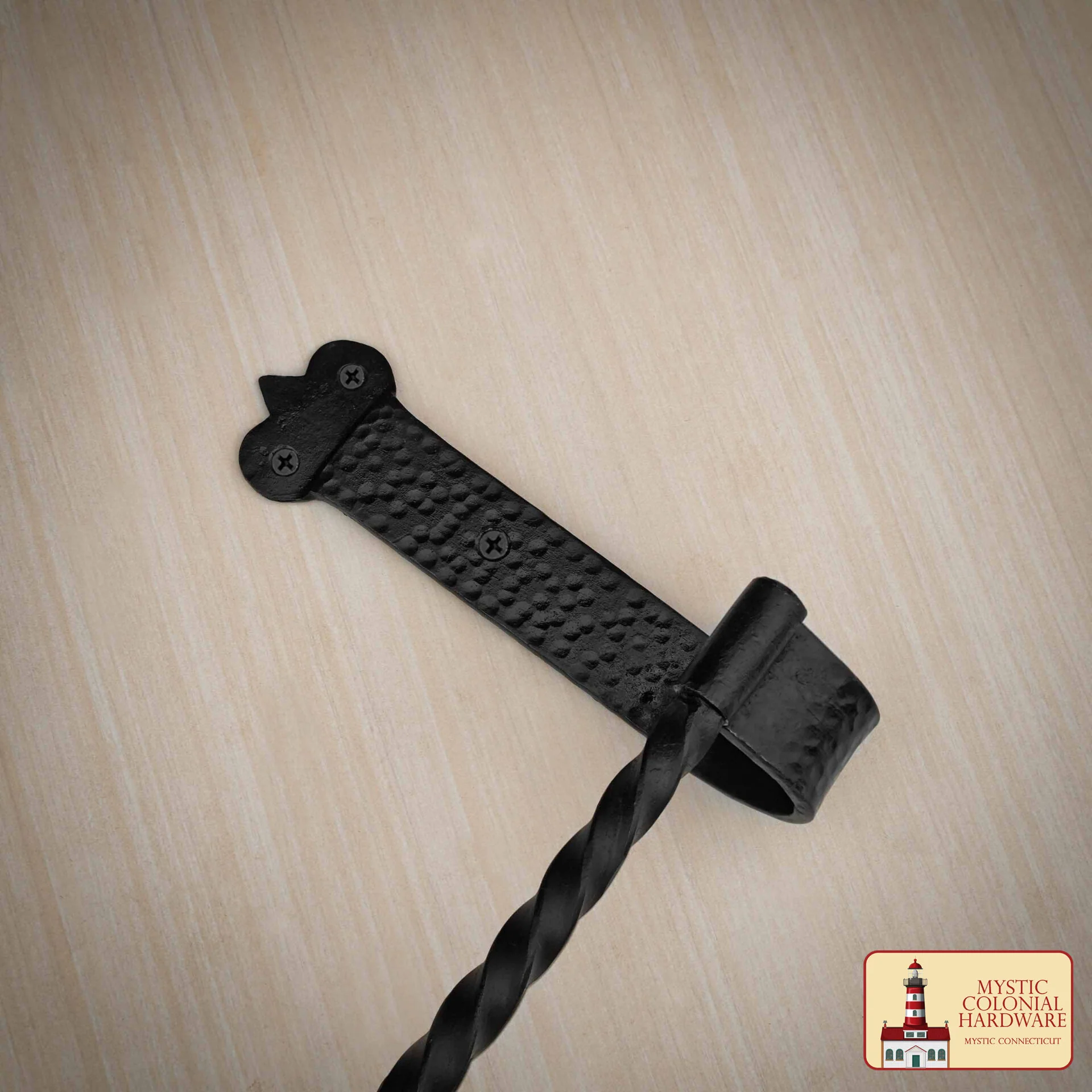 Mystic Colonial Hardware Rustic Twist Iron Bar - Toallero de Baño Negro Forjado a Mano con Soportes de Montaje Martillados - Image 6