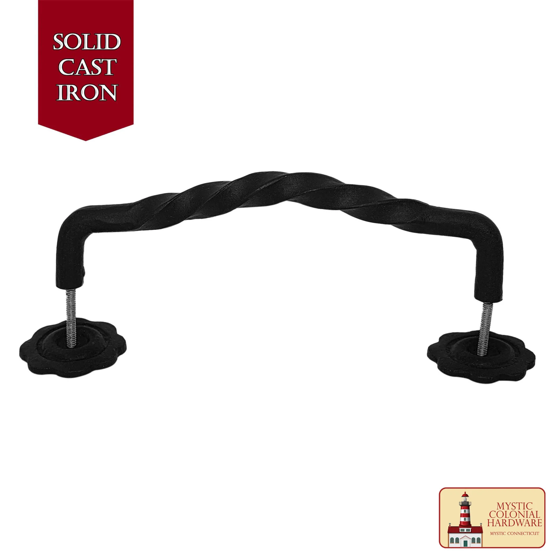 Negro de Hierro Fundido Tirón Manijas 12 "puerta del Gabinete Manijas, Puerta Manija Tire, Barn Door Hardware, Grab Manijas - Image 4