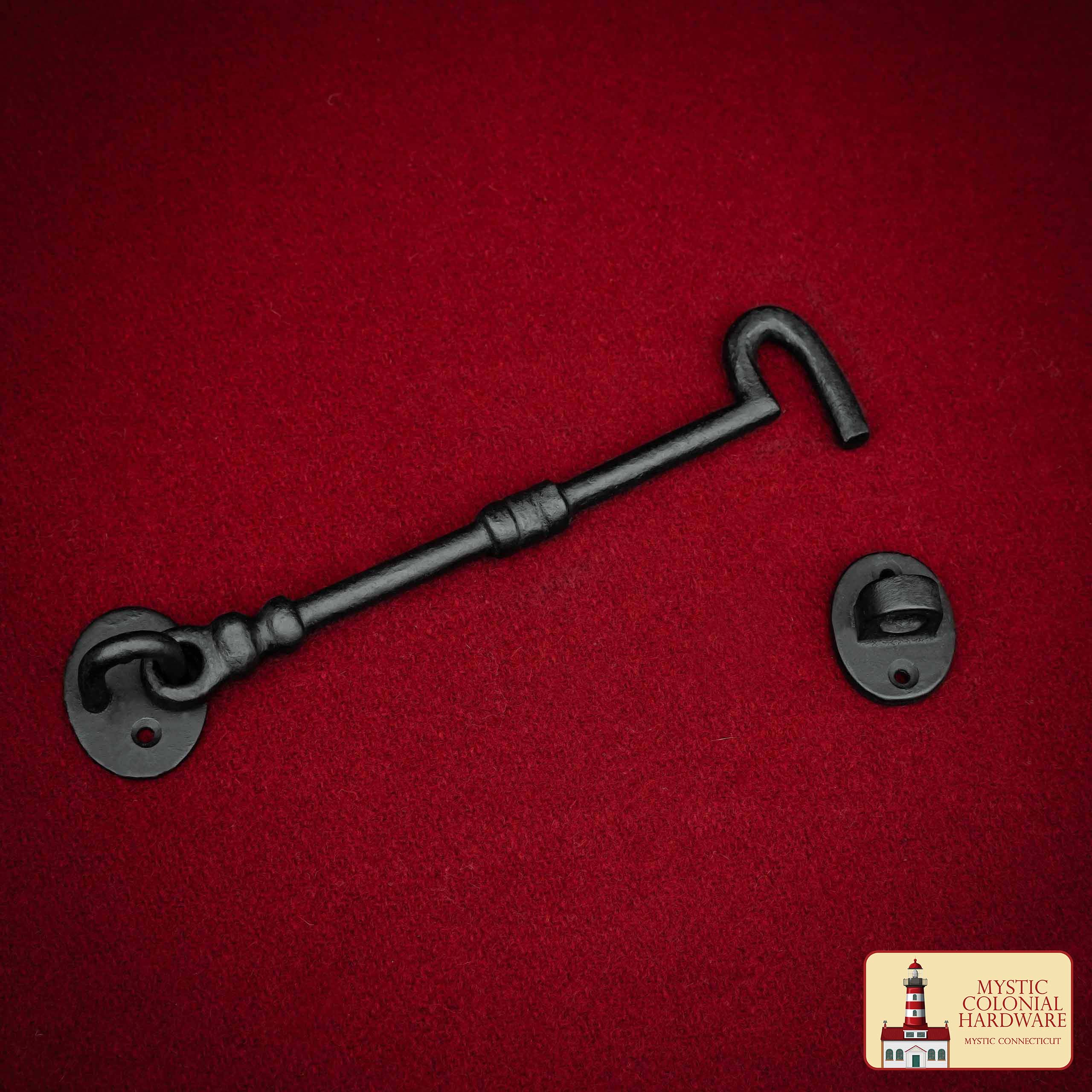 Ojo de Gancho de Cabina de Hierro Fundido Rústico Pestillos de Gancho de Privacidad Decorativos Grandes para Ventanas de Armario Puertas de Cocina Correderas o de Granero Juego de 2, 14 Cm