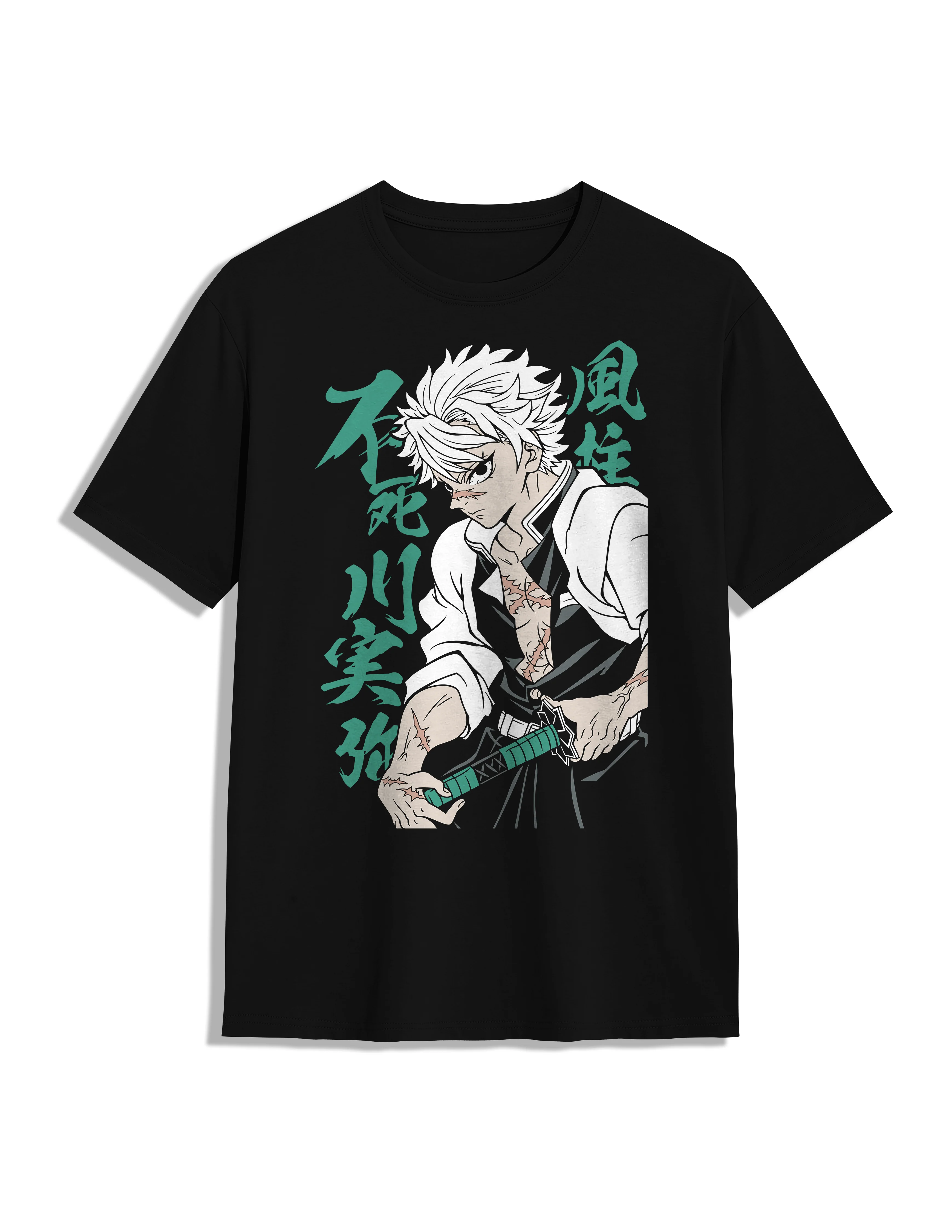 Pack Katana Bambú Sanemi Shimazugawa Kimetsu no Yaiba + Camiseta Sanemi + Katanero - Image 4
