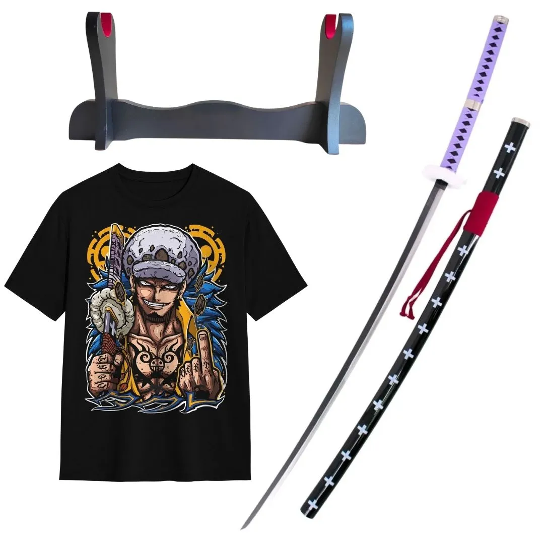 Pack Katana Bambú Trafalgar de One Piece + Camiseta Trafalgar de Regalo - Image 4