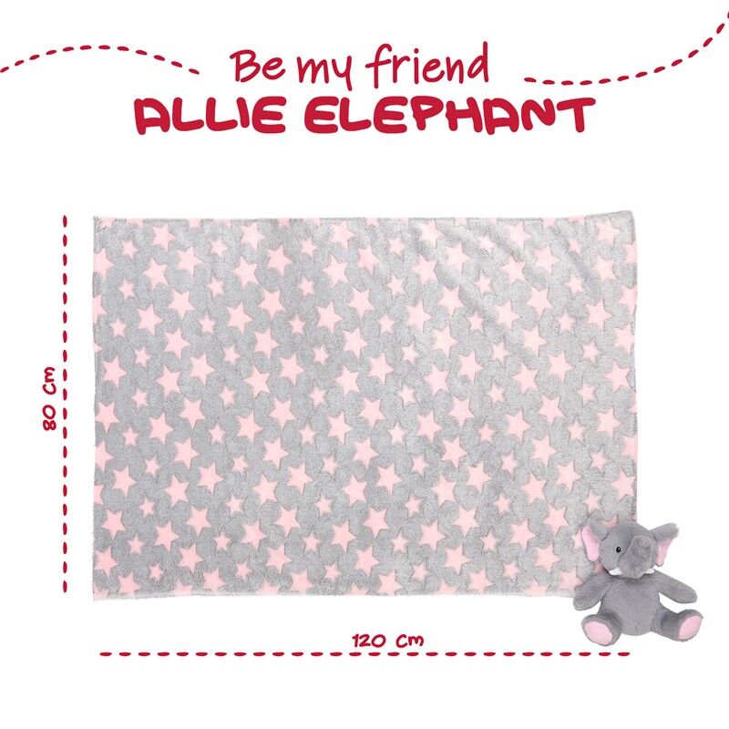 Peluche + Manta Suave Elefante Allie 22Cm - Image 4