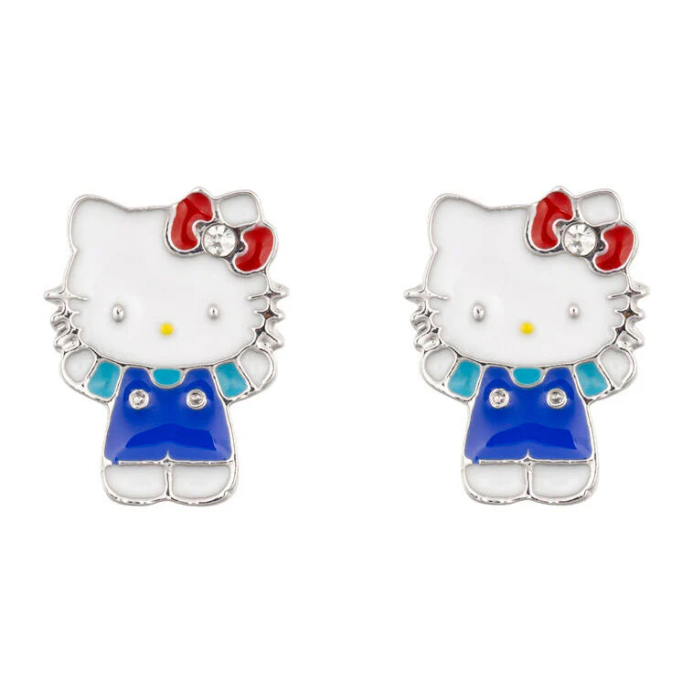 Pendientes Hello Kitty Plata