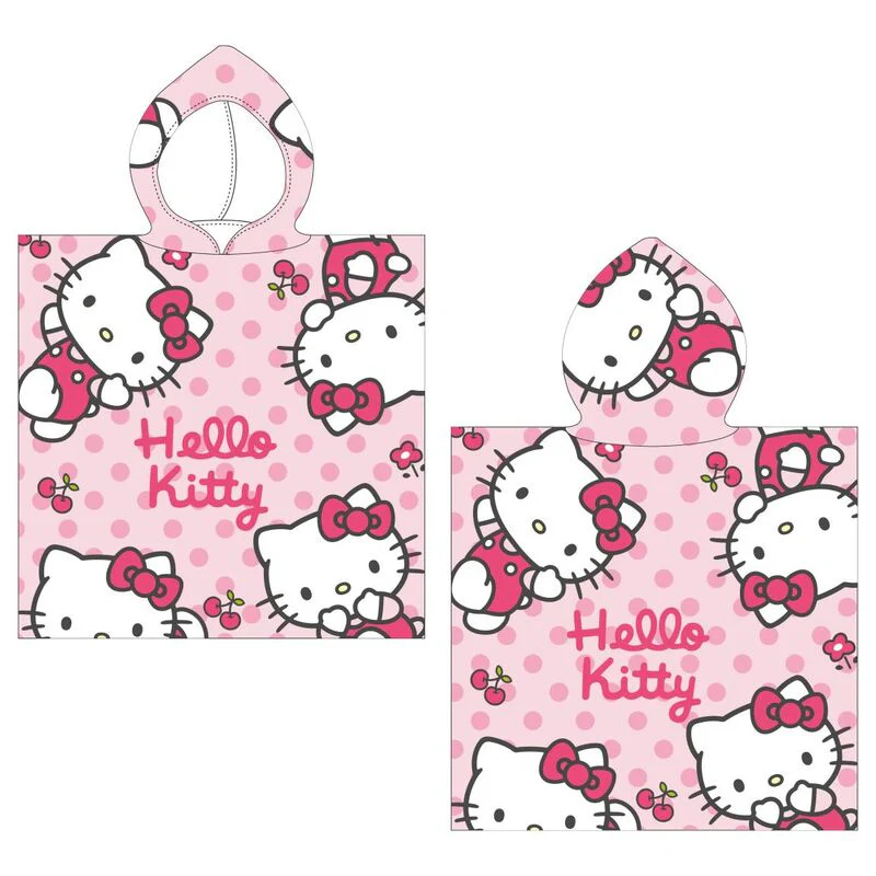 Poncho Toalla Hello Kitty Microfibra