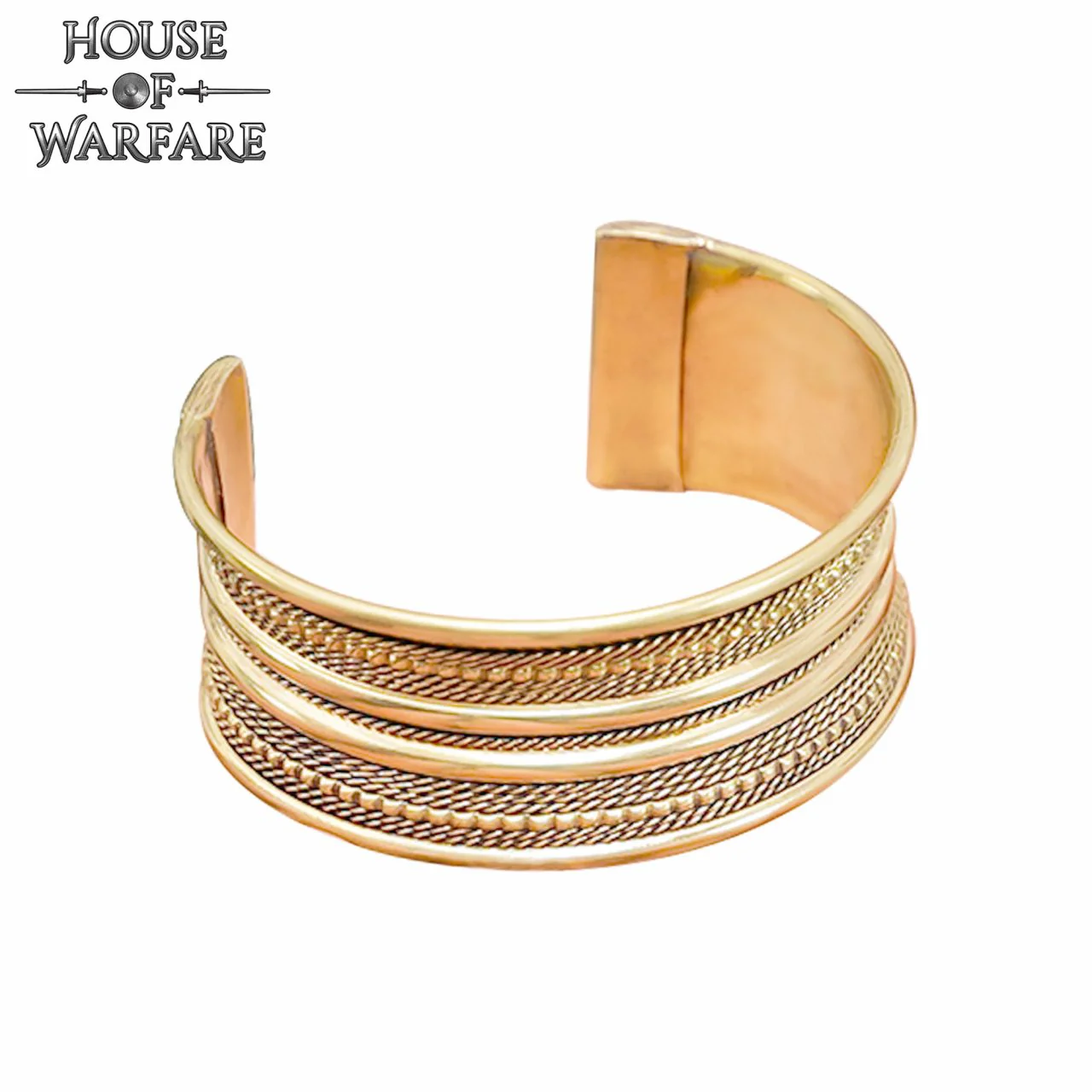 Pulsera Medieval de Latón Macizo Fantasía