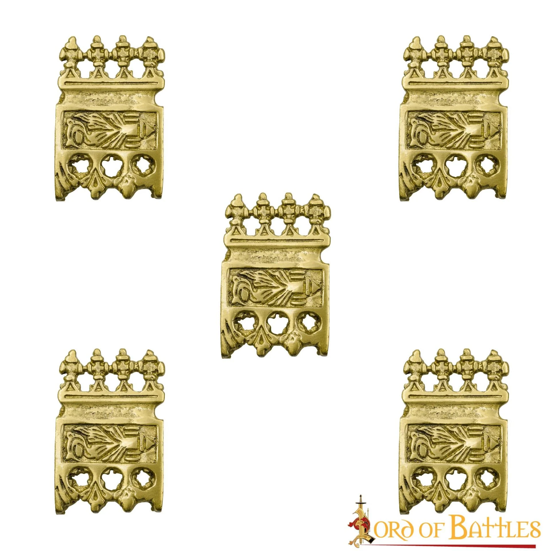 Punta de Cinturón de Latón Ornamentada Vikinga