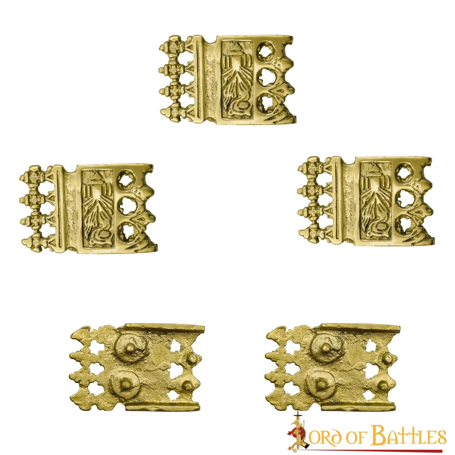 Punta de Cinturón de Latón Ornamentada Vikinga - Image 2
