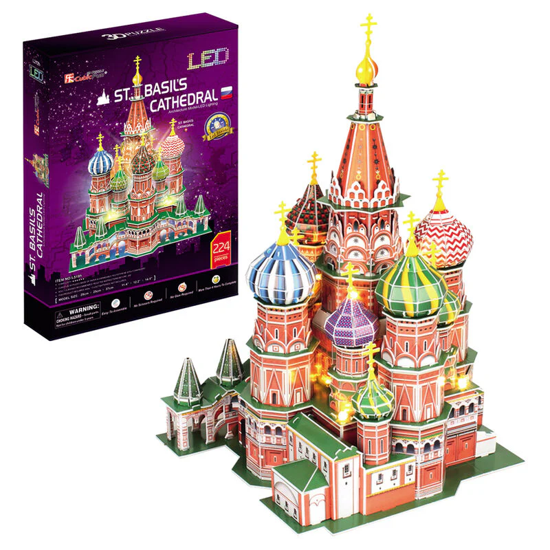 Puzzle 3D Catedral De San Basilio City Line Led 224Pzs