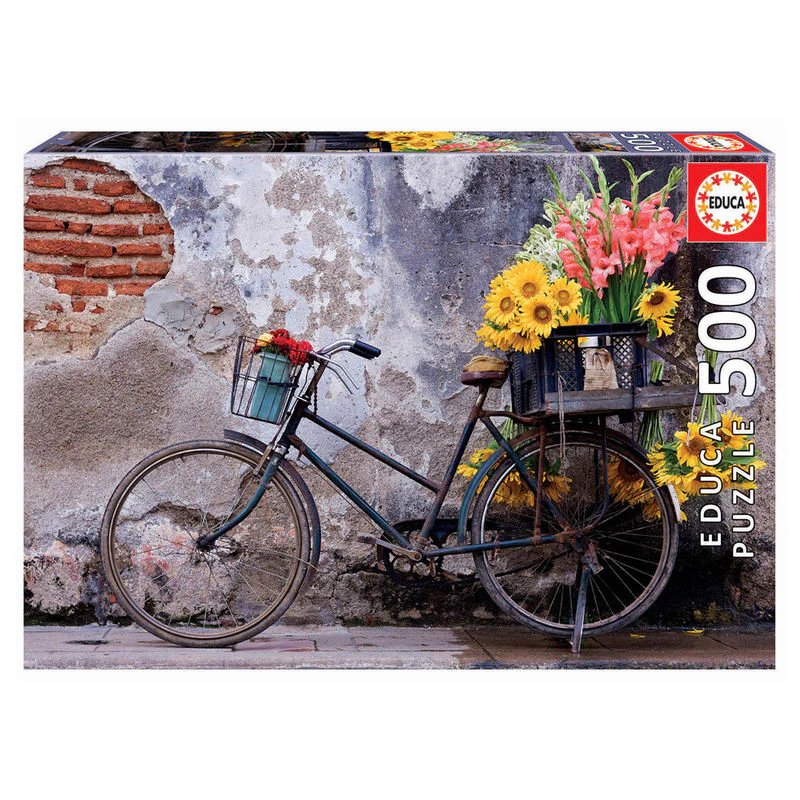 Puzzle Bicicleta Con Flores 500Pzs