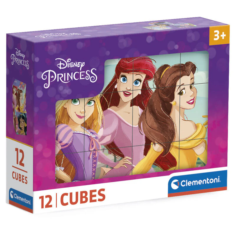 Puzzle Cubo Princesas Disney 12Pzs