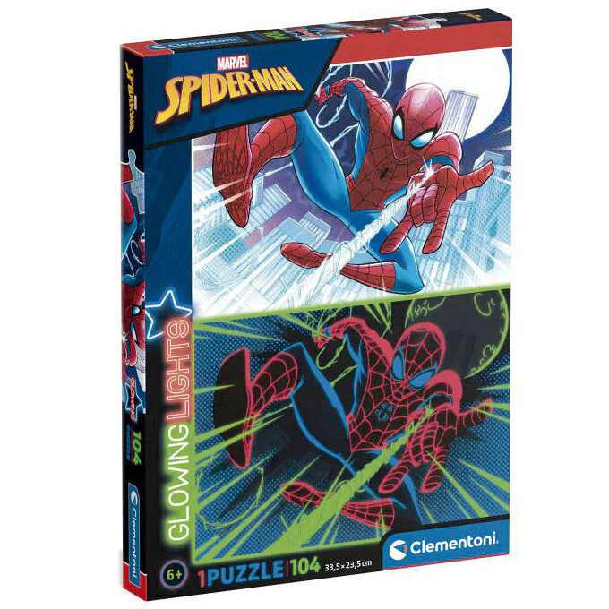 Puzzle Glowing Spiderman Marvel 104Pzs
