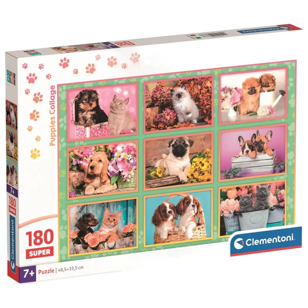 Puzzle Super Collage De Cachorros 180Pzs