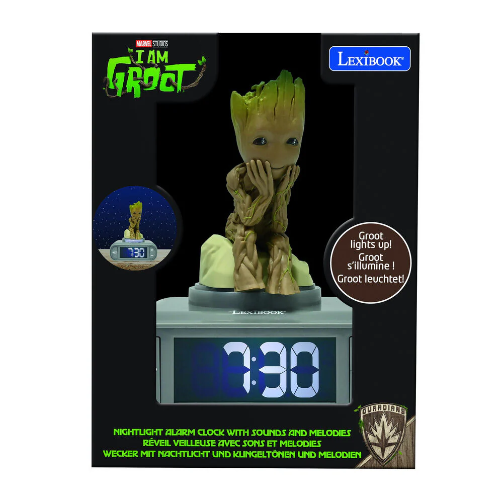 Reloj Despertador Luz Nocturna 3D Groot Guardianes De La Galaxia Marvel - Image 2