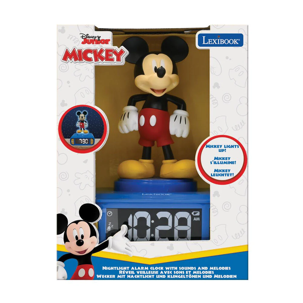 Reloj Despertador Luz Nocturna 3D Mickey Disney - Image 4