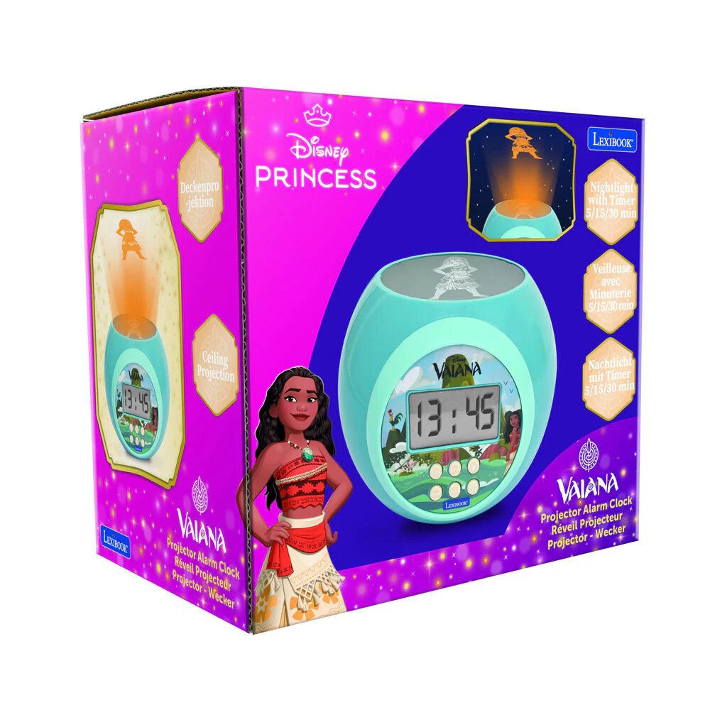 Reloj Despertador Proyector Vaiana Moana Disney - Image 3