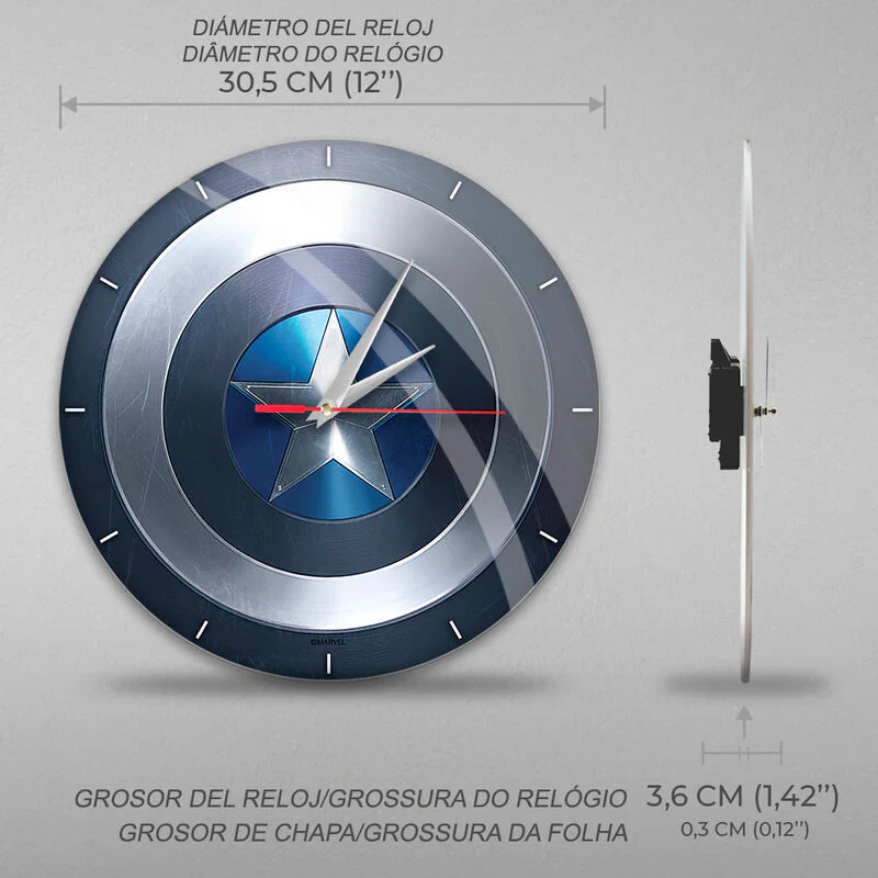 Reloj Pared Capitan America Marvel - Image 3