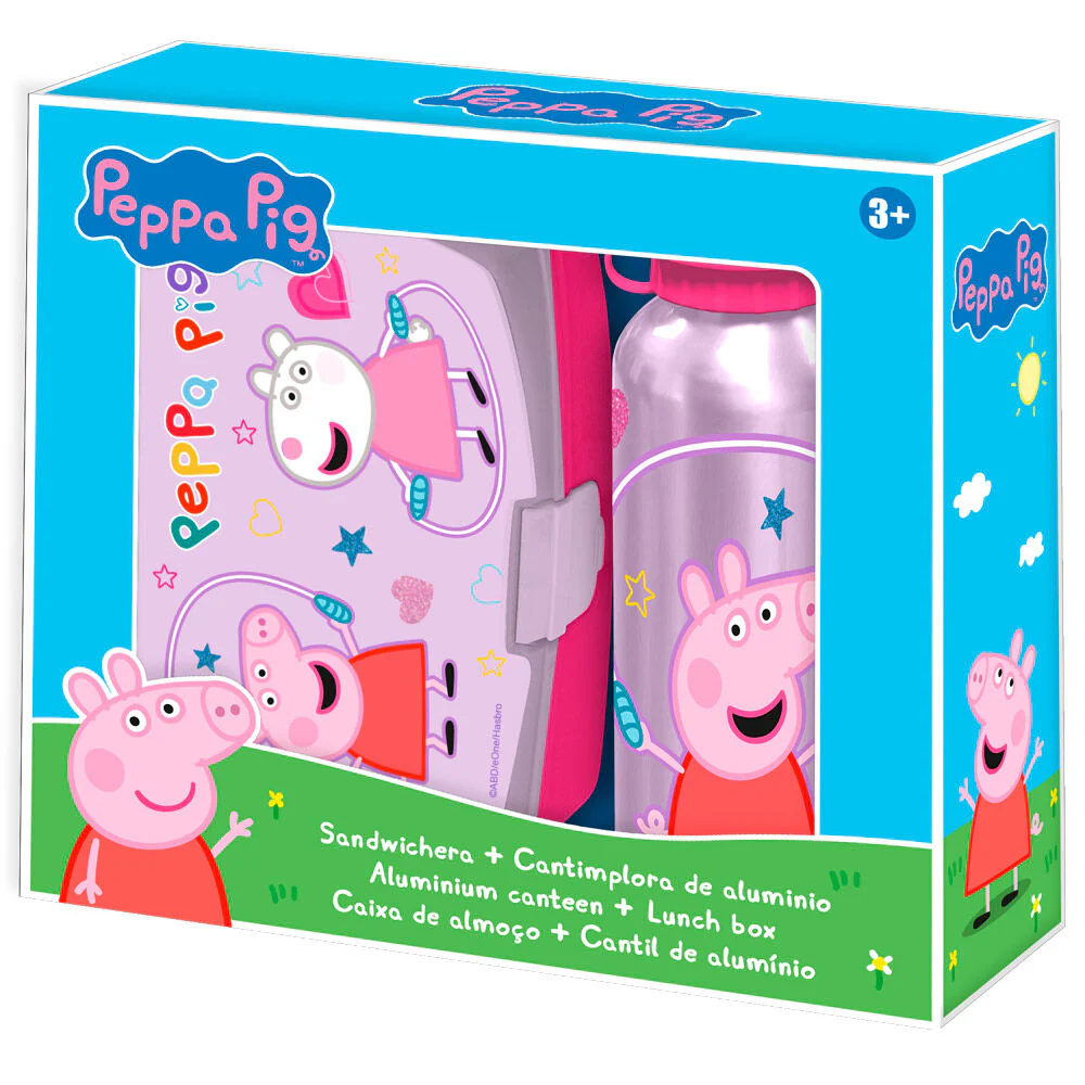 Sandwichera + Cantimplora Aluminio Peppa Pig 500Ml - Image 2