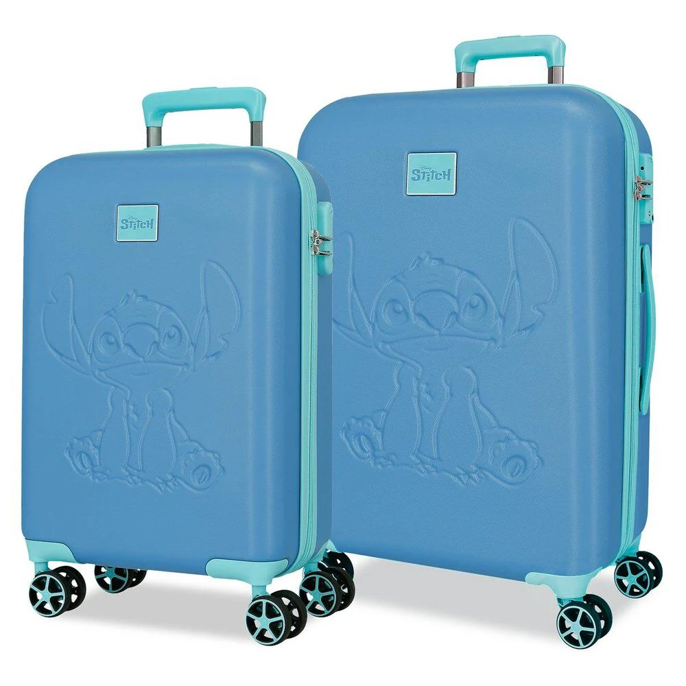 Set 2 Maletas Trolley Abs Azulon Stitch Disney