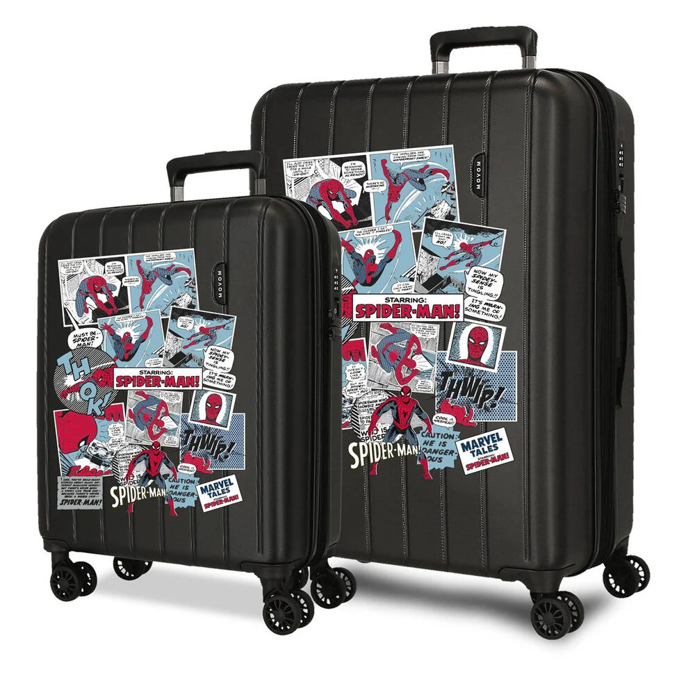 Set 2 Maletas Trolley Abs Comic Spiderman Marvel 55/65Cm
