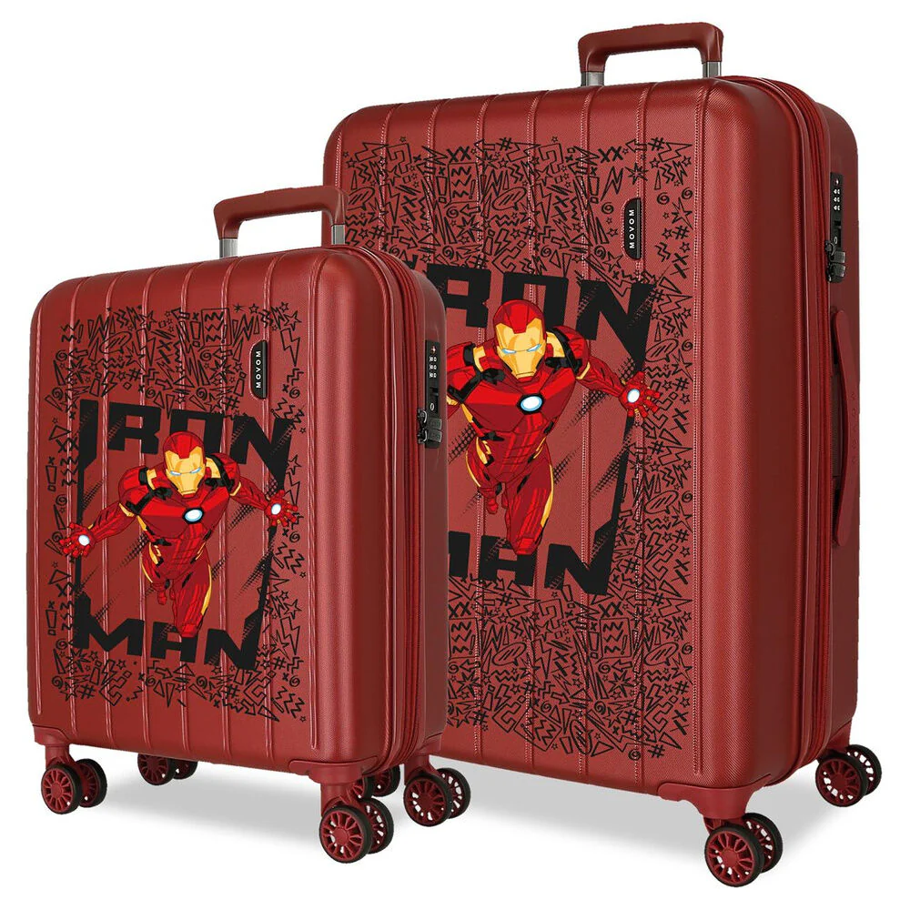 Set 2 Maletas Trolley Abs Hero Iron Man Marvel 55/65Cm