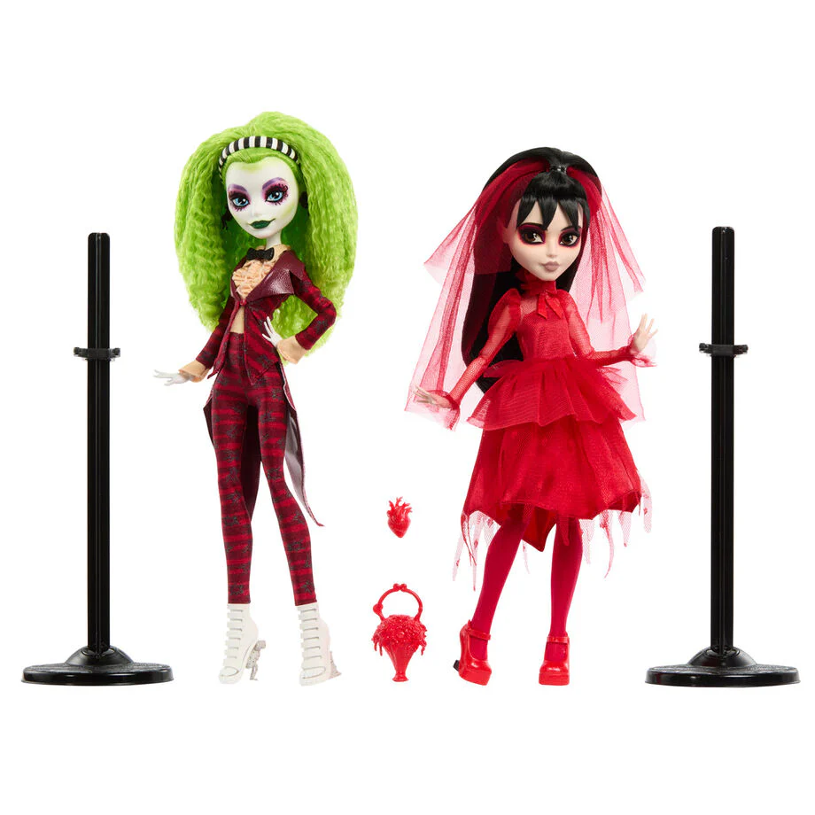 Set 2 Muñecas Beetlejuice Bitelchus Monster High Skullector - Image 3