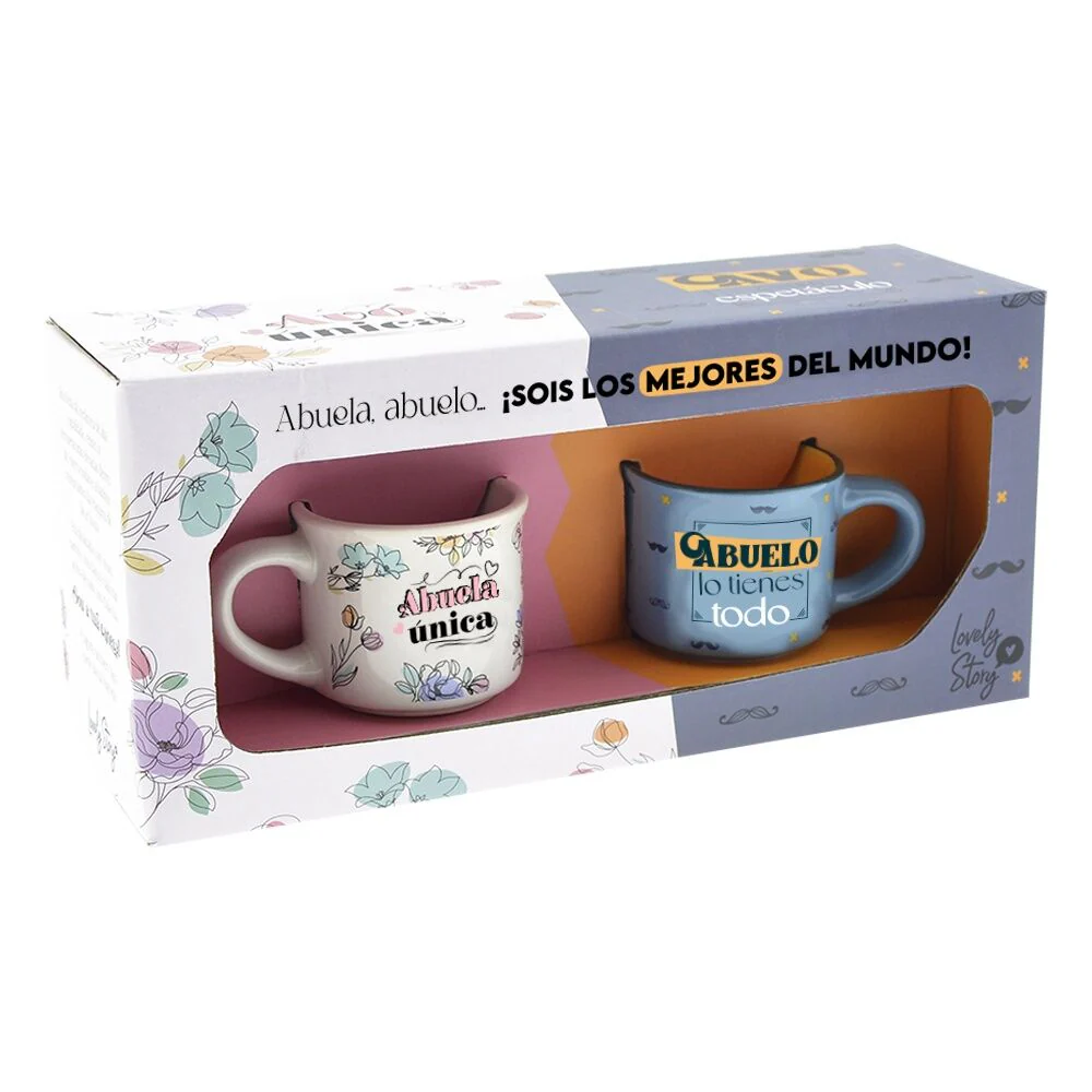 Set 2 Tazas Cafe - Abuelo Y Abuela 50Ml
