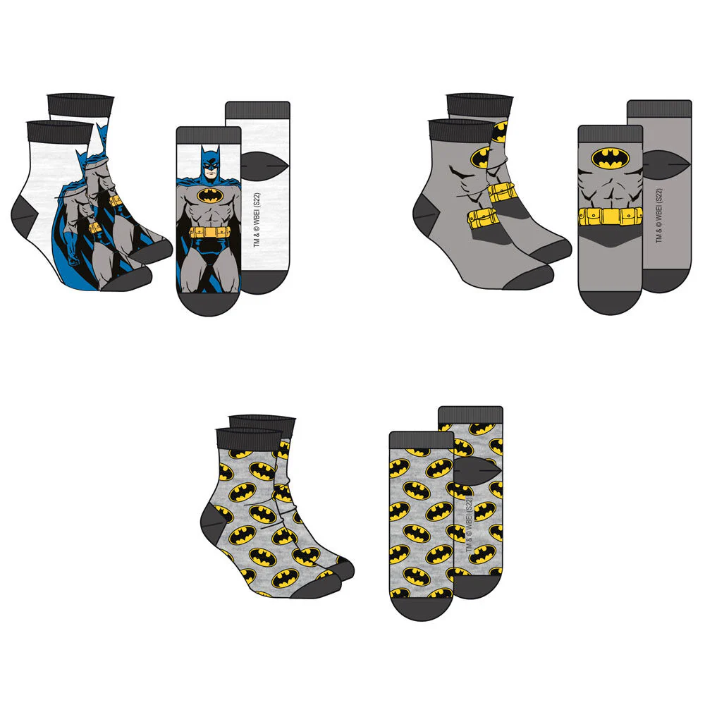 Set 3 Calcetines Batman Dc Comics Adulto Surtido - Image 2
